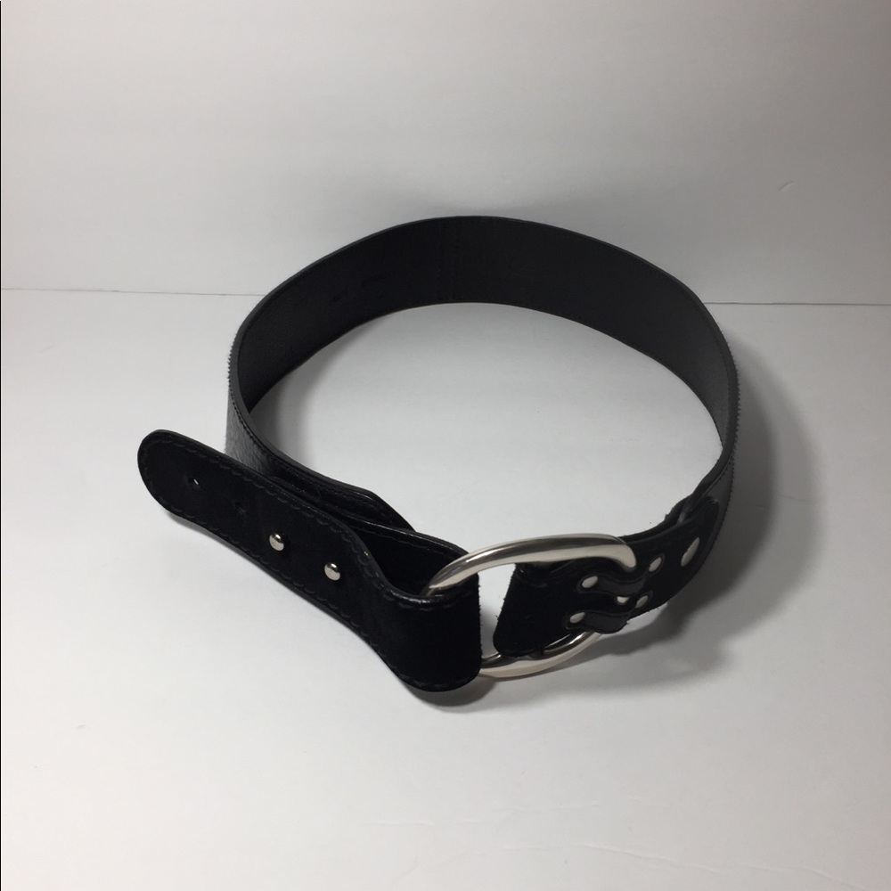 Fossil Leather & Suede Riveted Belt